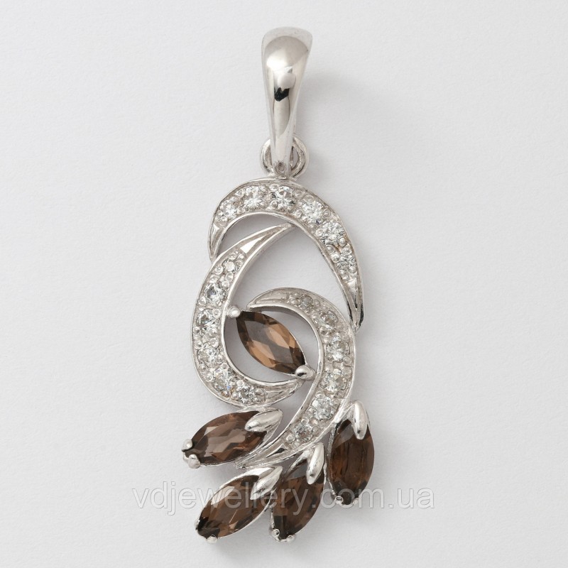 Серебряный кулон с раухтопазом 3180060