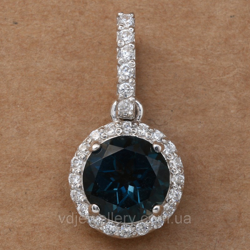 Срібний кулон з Лондон топазом 3180069