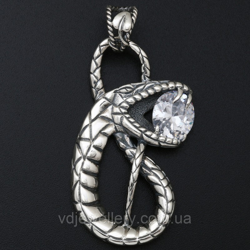 Серебряный кулон "Змея" 3110363
