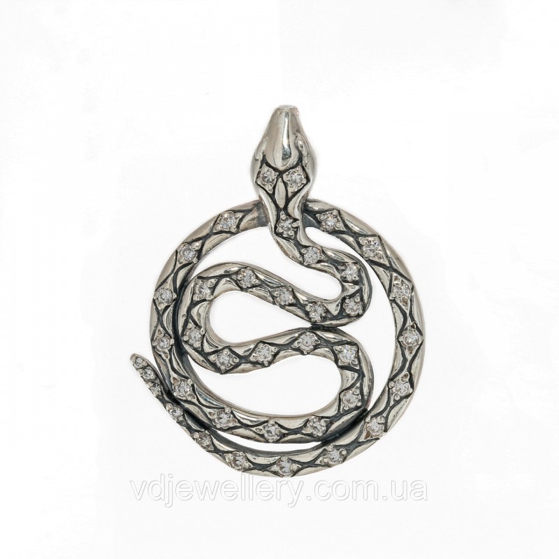 Серебряный кулон "Змея" 3110509