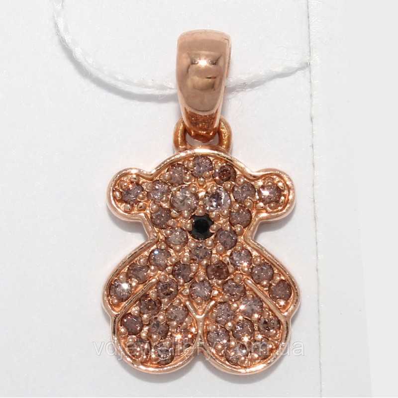 Серебряный кулон "Мишка Tous" ксх13