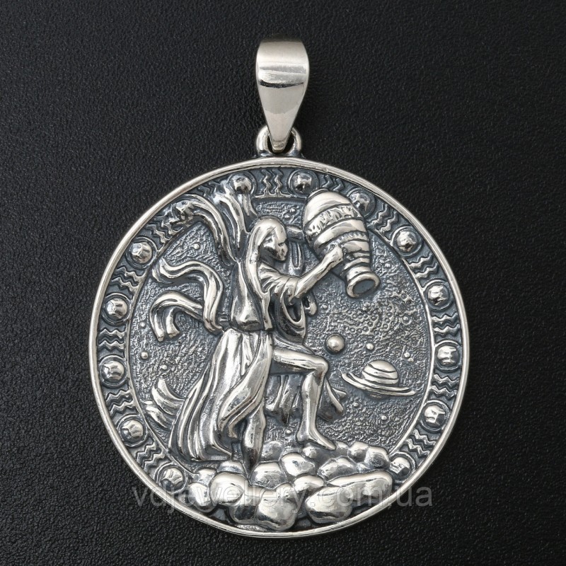 Серебряный кулон знак зодиака "Водолей" 3100587в