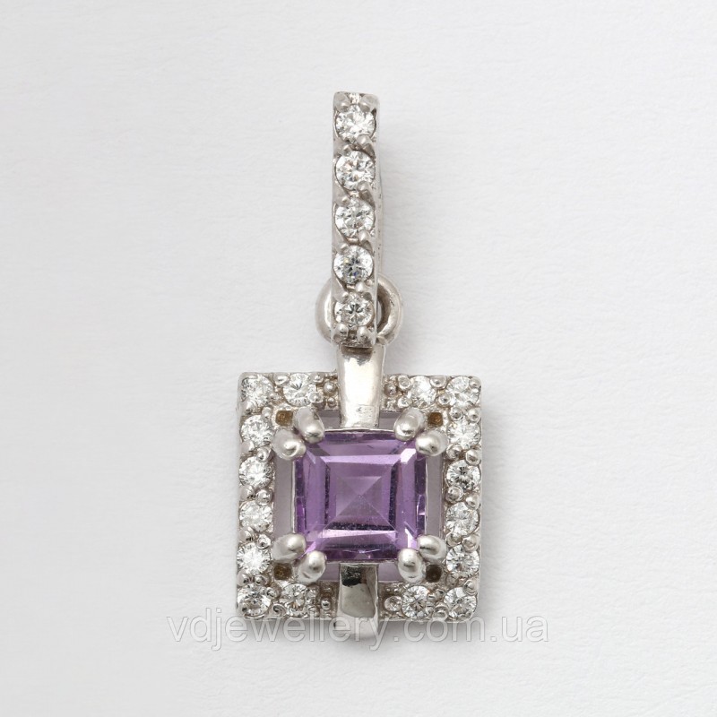 Серебряный кулон с аметистом 3180075