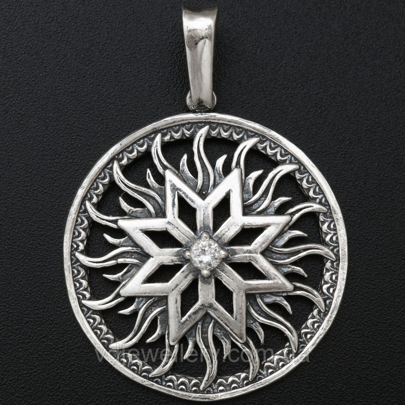 Серебряный кулон Алатырь 7П5с