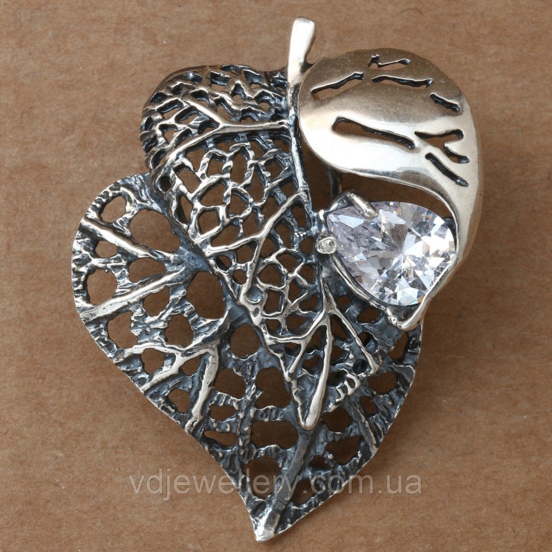 Срібний кулон "Листик" 5юф