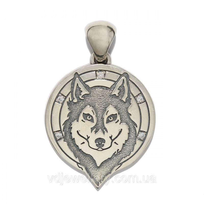 Срібний кулон "Вовк" 3110618