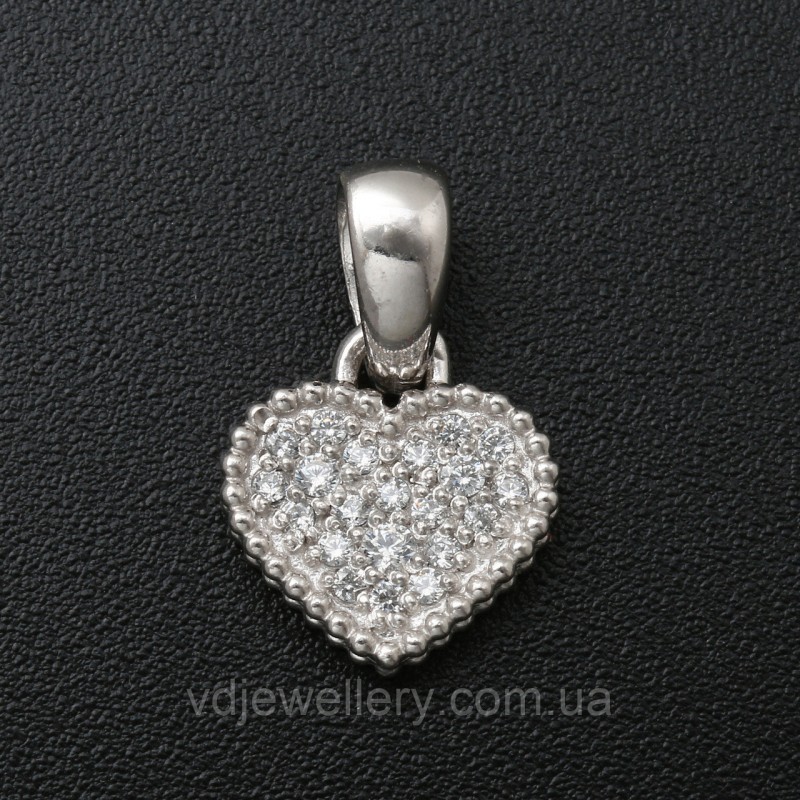 Серебряный кулон "Сердечко" КСХ-45