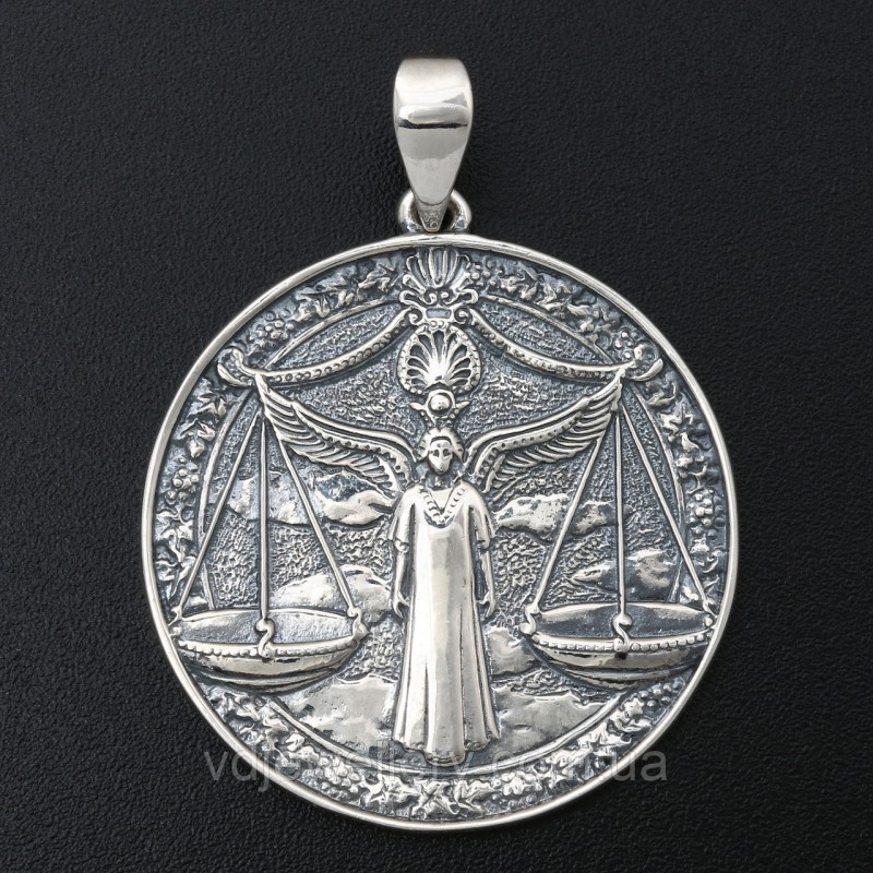 Серебряный кулон знак зодиака "Весы" 3100587вс