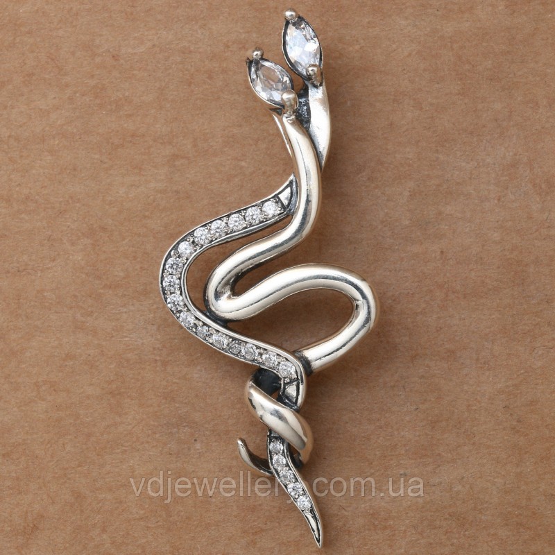 Серебряный кулон "Змея" 13ЮФ
