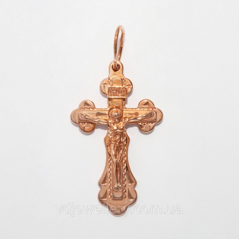Серебряный крестик с позолотой ВКХ-119