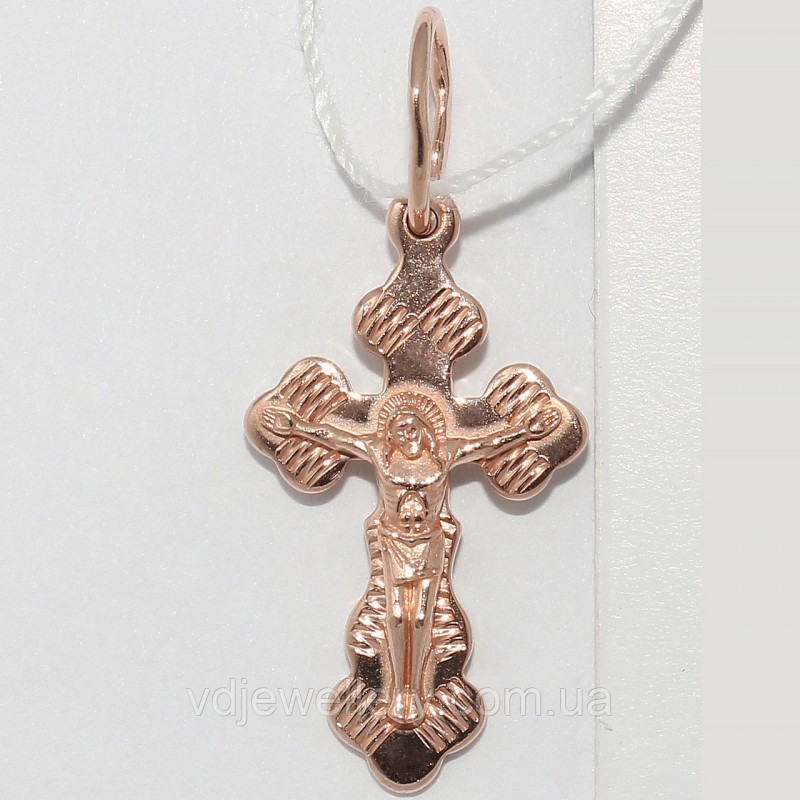 Серебряный крестик с позолотой ВКХ-127