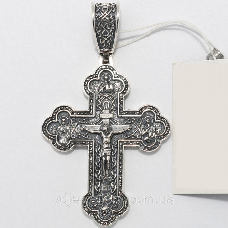 Срібний хрестик з молитвою 3100400