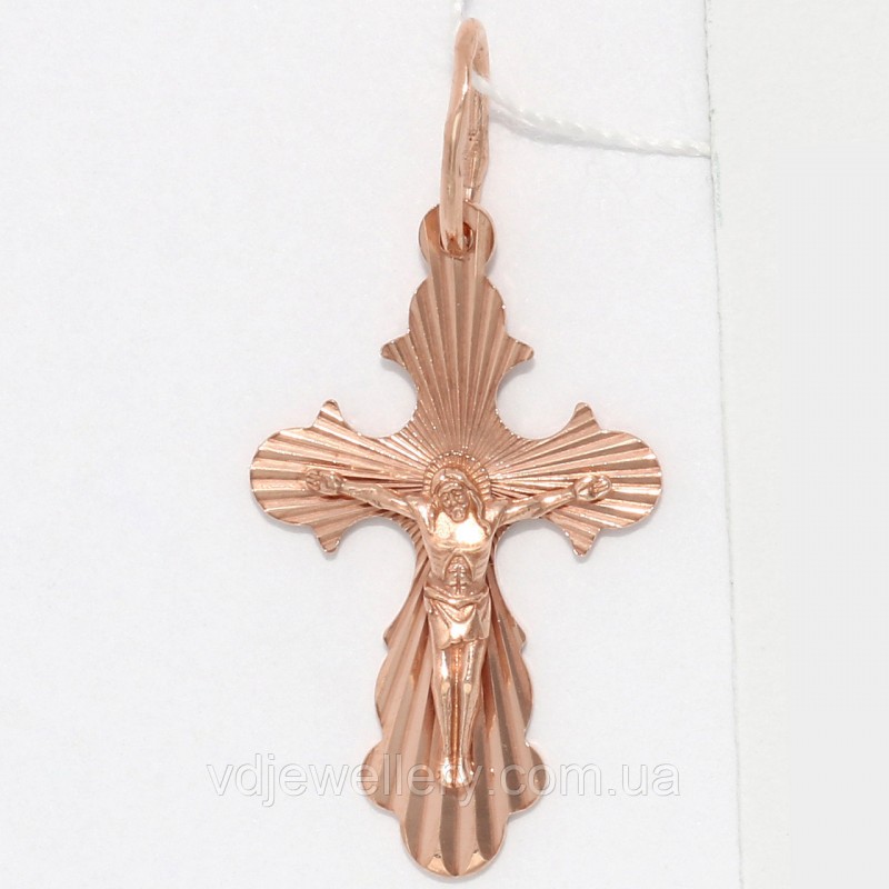 Серебряный крестик с позолотой ВКХ-35