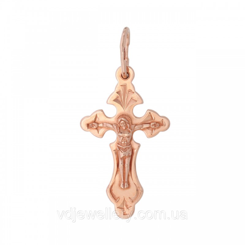 Серебряный крестик с позолотой ВКХ-226
