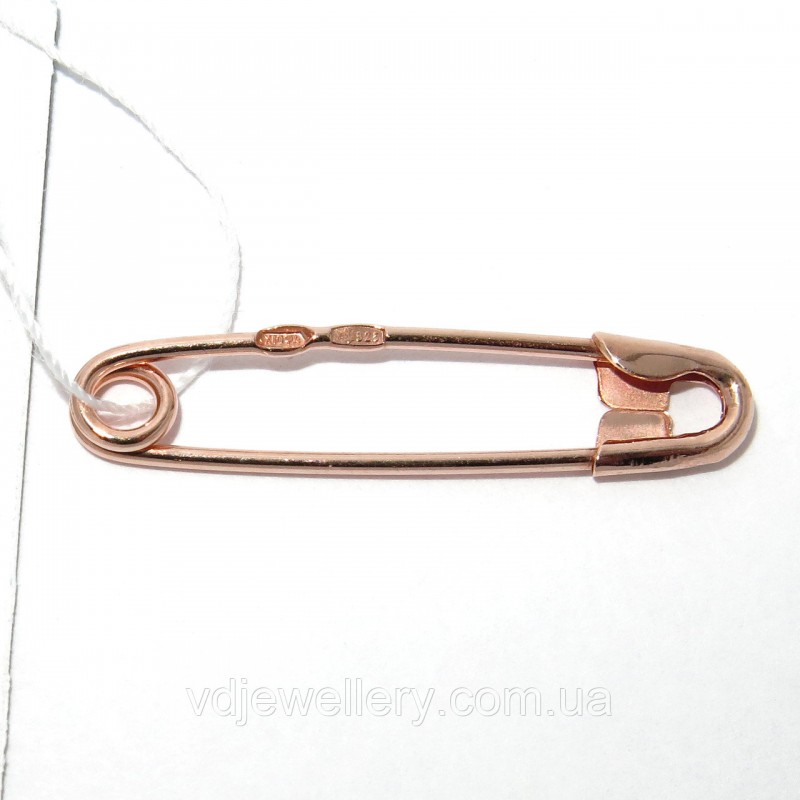 Срібна позолочена шпилька хба8