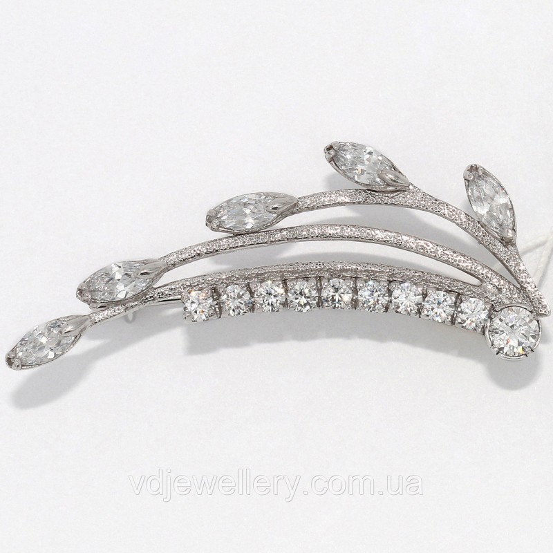 Серебряная брошка 6110058
