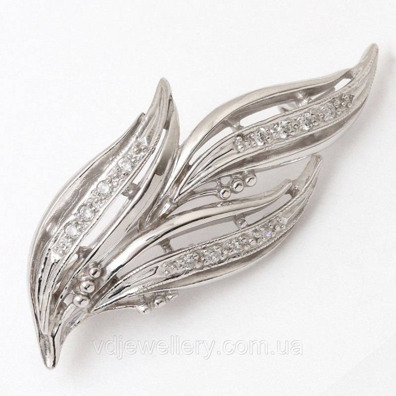 Серебряная брошка 6110059