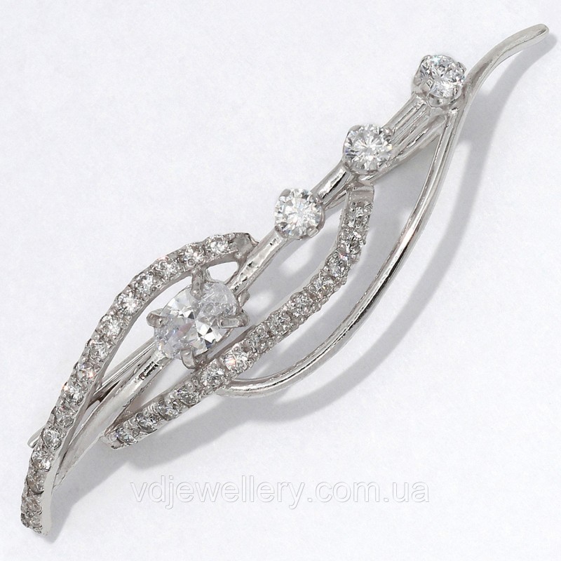 Серебряная брошка 6110081