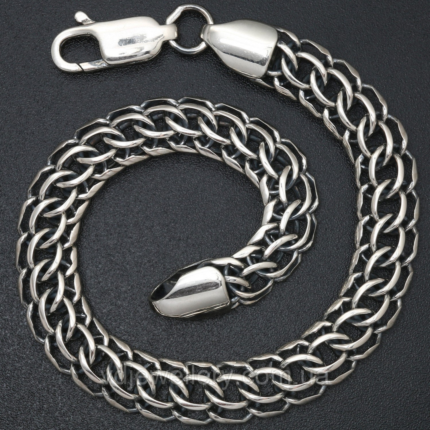 Мужской серебряный браслет 5100069-В15