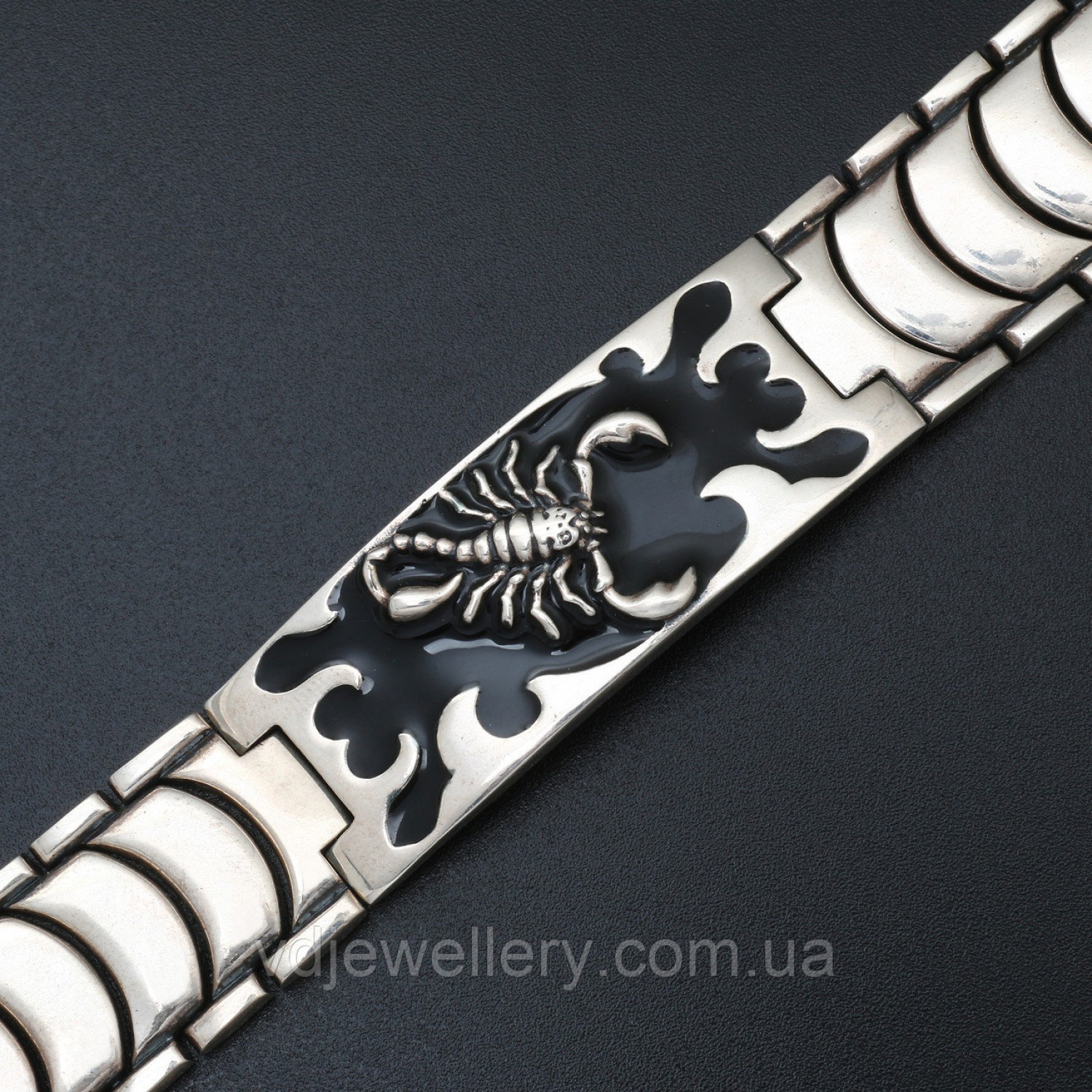 Мужской серебряный браслет "Скорпион" 5100291