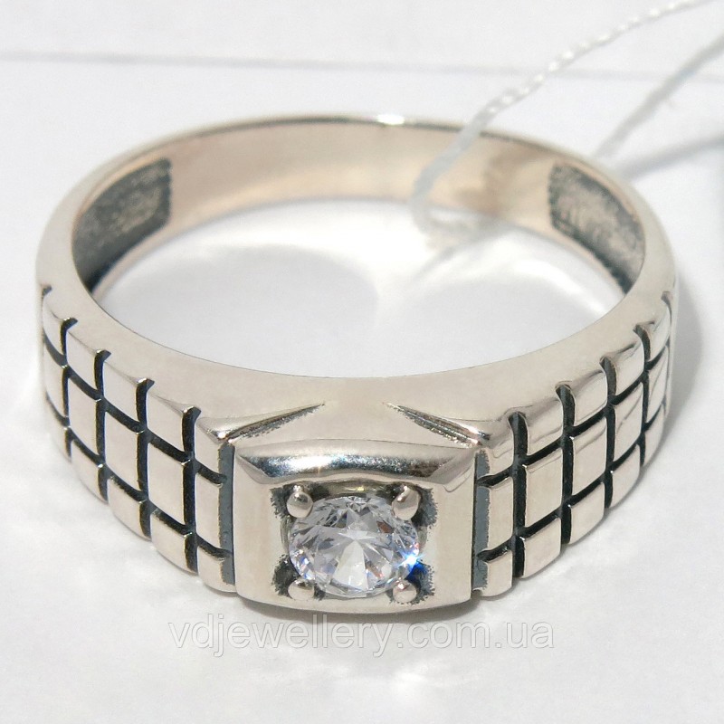 Мужское серебряное кольцо КМХ38