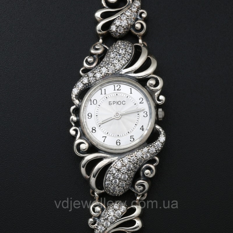 Жіночий срібний годинник 0529