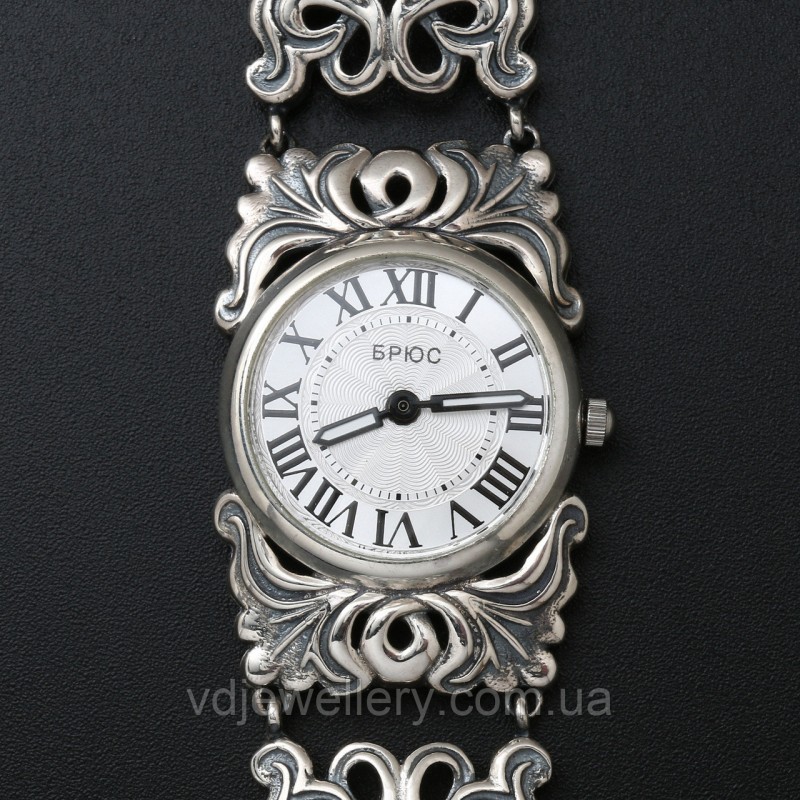 Женские серебряные часы 0549