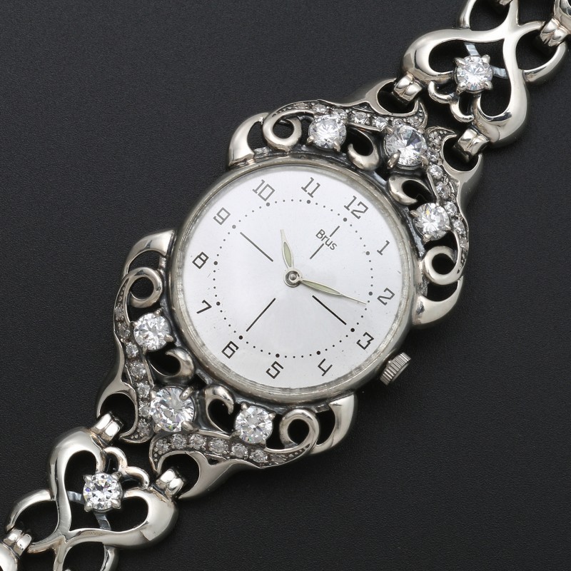 Жіночий срібний годинник 0582