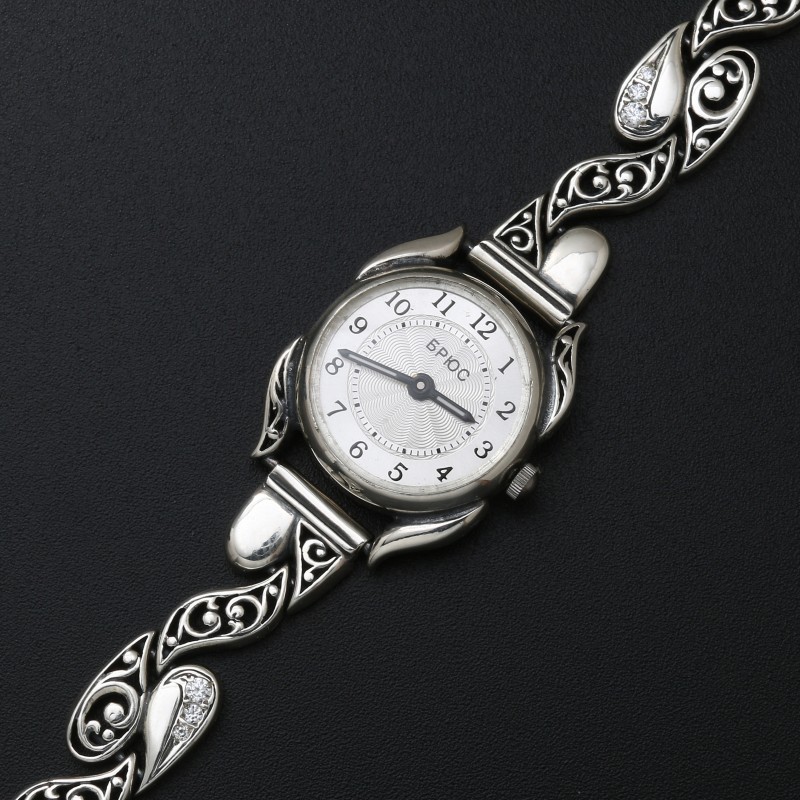 Жіночий срібний годинник 0587