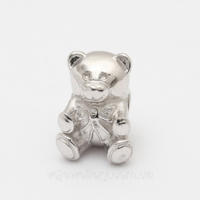 Срібний шарм для Pandora "Ведмедик" 123дф