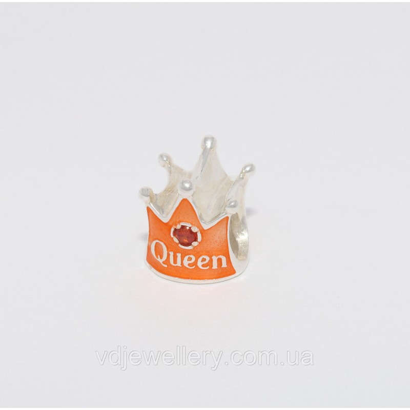 Серебряный шарм "Корона Queen" для Pandora 56дф