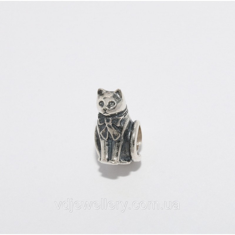 Серебряный шарм "Кошечка" 63дф