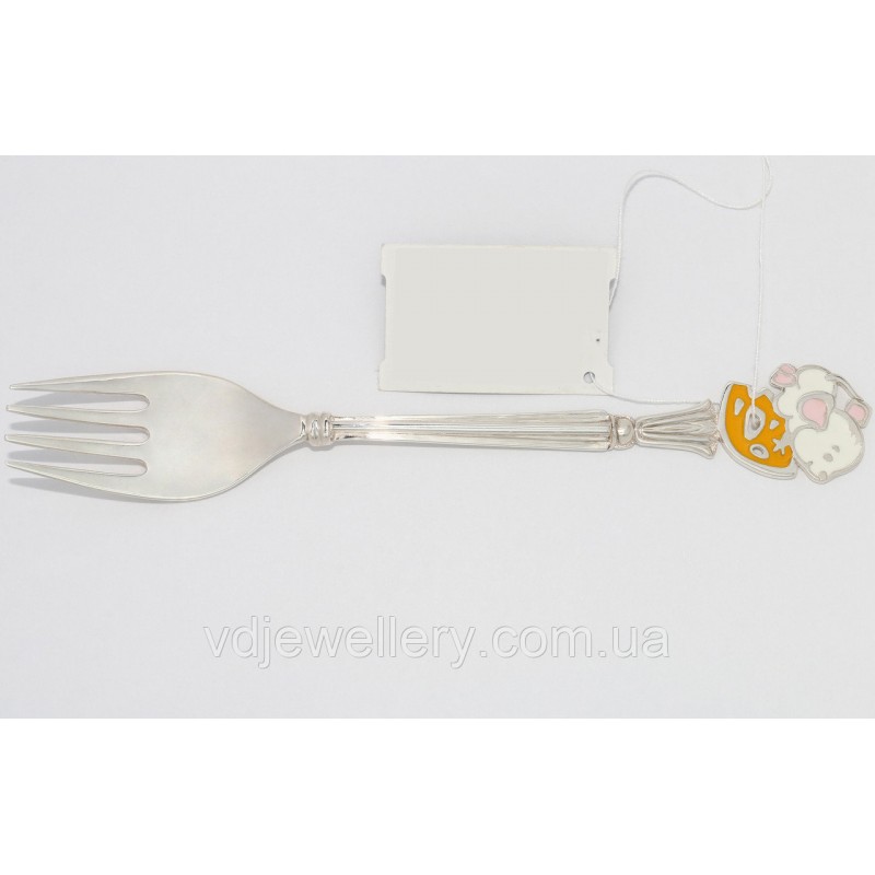 Серебряная вилка с мышкой