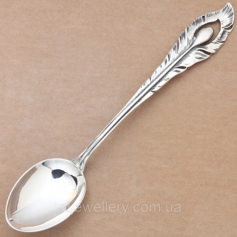 Серебряная ложка чайная Пёрышко 144ЛТ