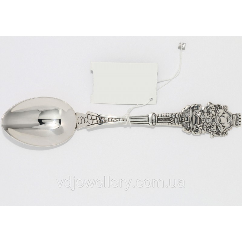 Серебряная ложка с королём