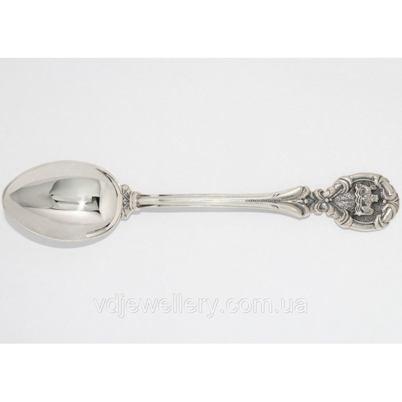 Серебряная ложка знак зодиака "Водолей"